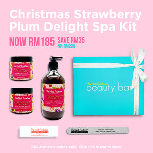 Christmas Strawberry Plum Delight Mani Pedi Spa Kit