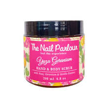 Load image into Gallery viewer, Yuzu Geranium Hand &amp; Body Scrub
